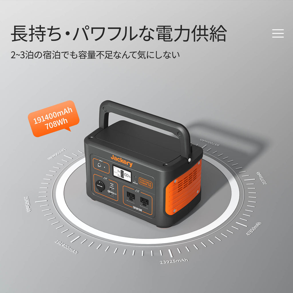 Jackery ポータブル電源 708 PTB071 ジャクリー – キャンプリンク公式