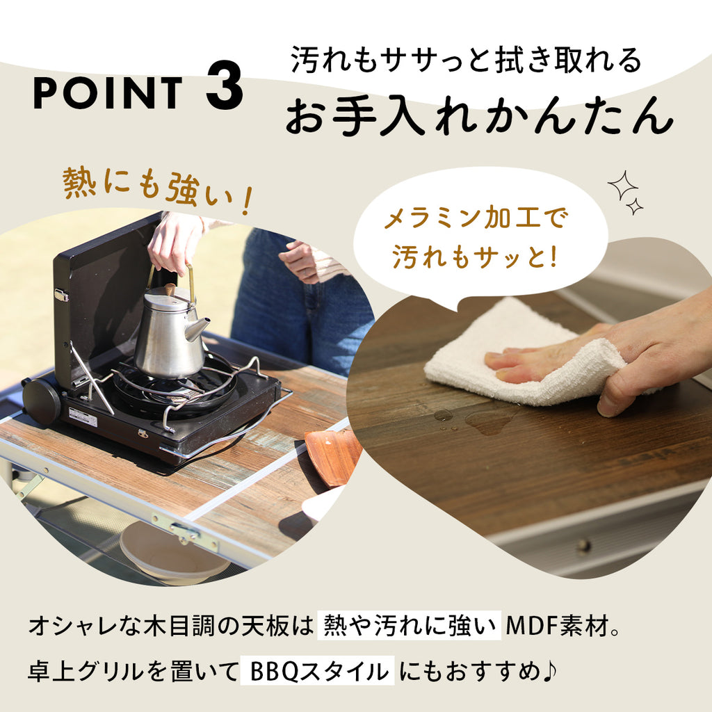クイックキャンプ（QUICKCAMP）ピクニックテーブル ミニ 60×40 QC