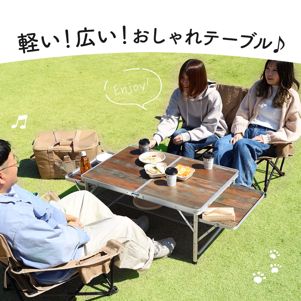 クイックキャンプ（QUICKCAMP）ピクニックテーブル ファミリー 90×60