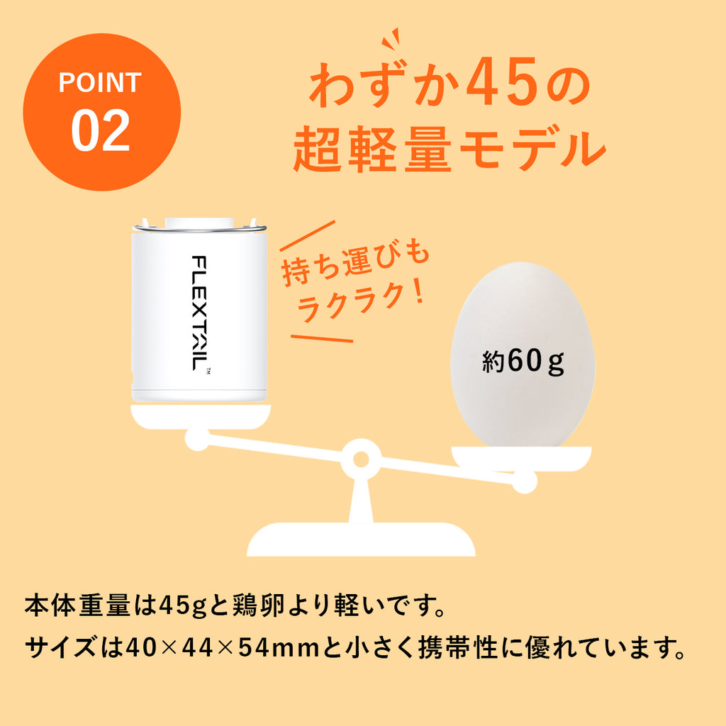 国内正規品】 フレックステイル（FLEXTAIL） タイニーポンプ エアー