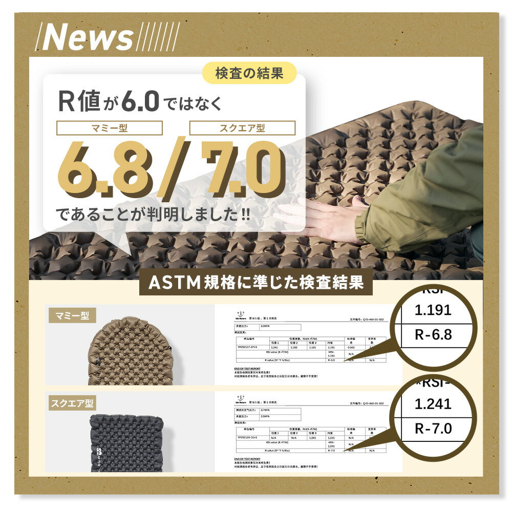 WAQ Ultra Light AirMat ウルトラライトエアマット アウトドア 7cm