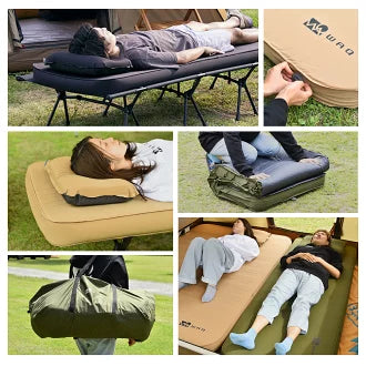 WAQ RELAXING CAMPMAT シングルサイズ 厚さ10cm 自動膨張式 waq-rcms1